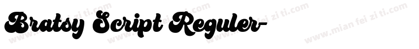 Bratsy Script Reguler字体转换